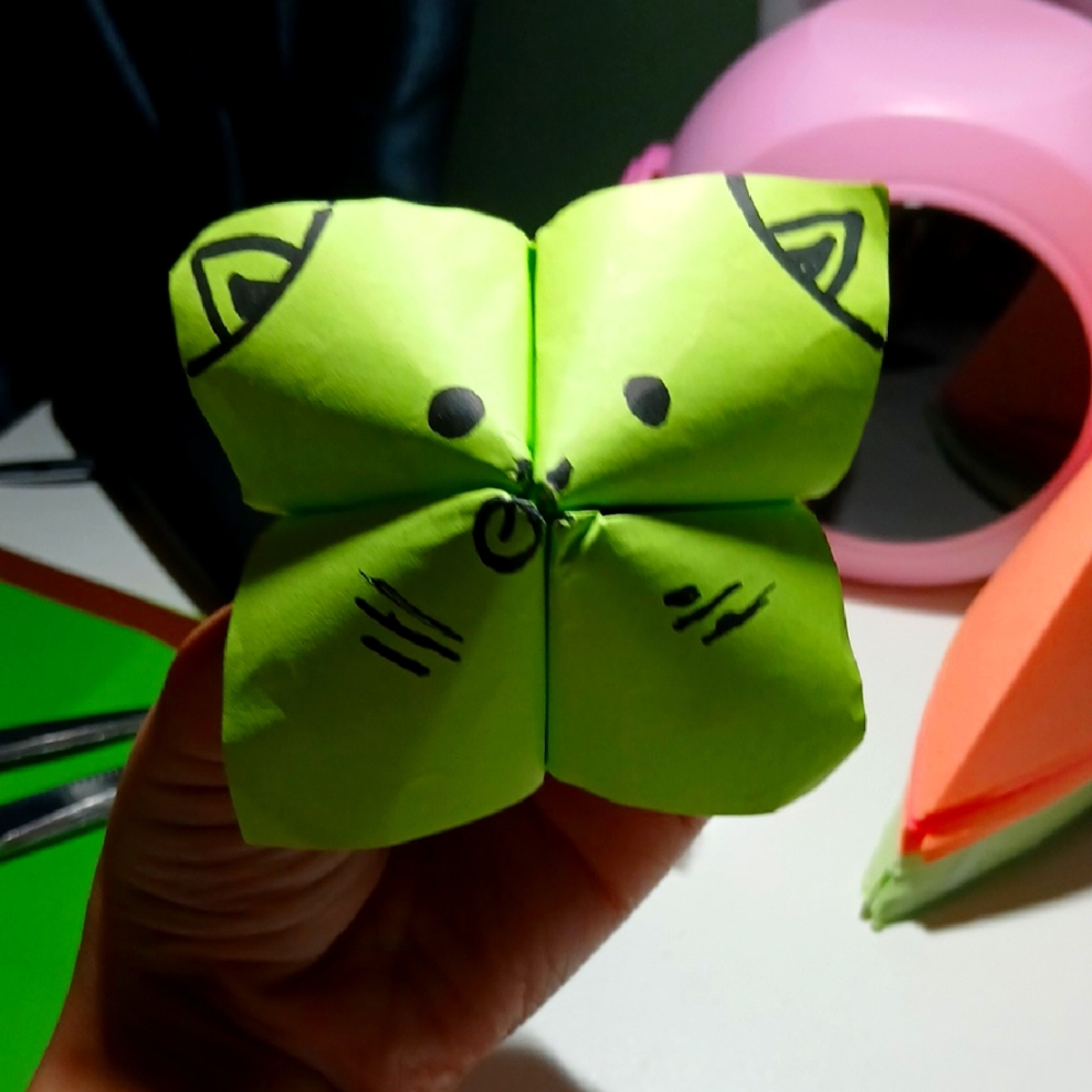 Green Origami Dragon Toy